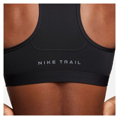 Nike Trail Swoosh On-The-Run Bra Schwarz