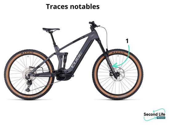 Refurbished Product - All-Suspension Electric Mountain Bike Cube Stereo Hybrid 160 HPC Race 750 27.5 Shimano Deore 12V 750 Wh 27.5'' Gris Metal 2023