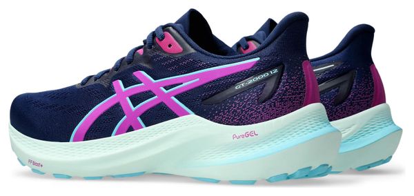 Zapatillas de running Asics GT-2000 12 para mujer Azul/Rosa