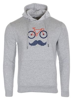 Rubb'r Moustache Kapuzenpullover Grau