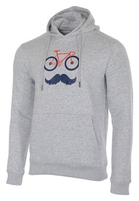 Rubb'r Moustache Kapuzenpullover Grau