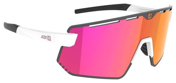 AZR Flash RX Gafas Barniz Blanco / Lente Hidrofóbica Rosa