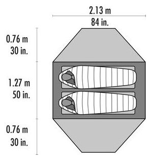 Tente Autoportante MSR Elixir 2 V2 Vert