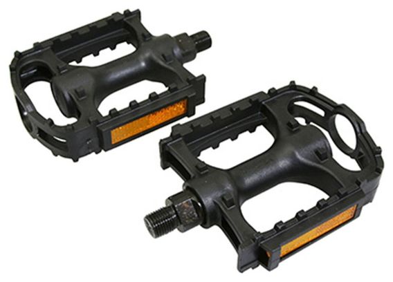 Marwi Jeu de pédales VTT/Trekking SP-872N avec filetage fin plastique noir (emballage blister)