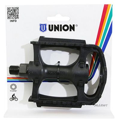 Marwi Jeu de pédales VTT/Trekking SP-872N avec filetage fin plastique noir (emballage blister)