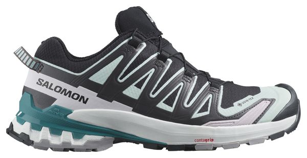 Salomon XA Pro 3D V9 Gore-Tex Trailschoenen voor dames Zwart/Groen/Roze