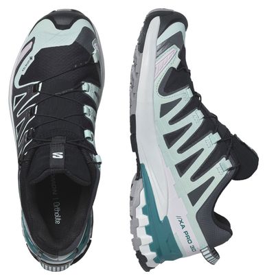 Zapatillas de trail para mujer Salomon XA Pro 3D V9 Gore-Tex Negro/Verde/Rosa