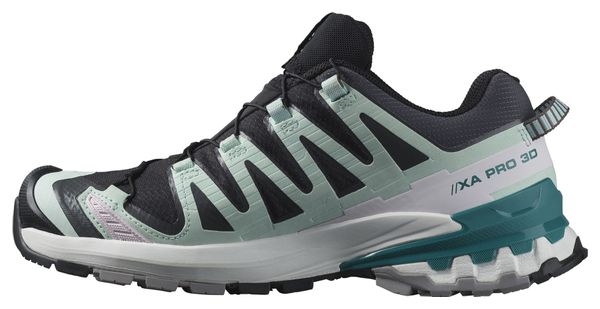 Salomon XA Pro 3D V9 Gore-Tex Trailschoenen voor dames Zwart/Groen/Roze