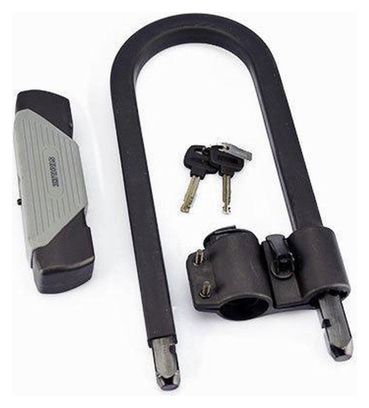 Cadenas de vélo U-lock 553 167 x 330 mm Noir