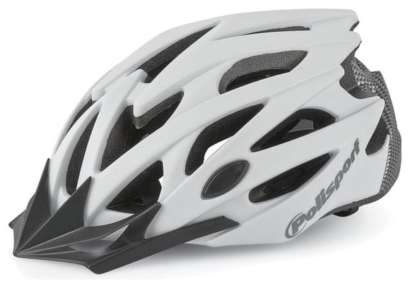 Polisport twig casque de vélo blanccarbone mat