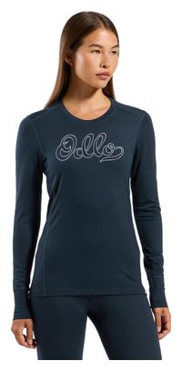 Odlo Merino 200 "80 Years" Blue Women's Base Layer