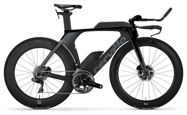 Bicicleta Triatlón Cervélo P5 Disc Shimano Dura Ace Di2 9100 11V Negro / Grafito 2021