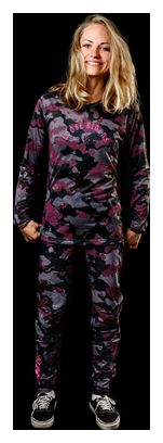 Maillot Manches Longues Femme Loose Riders Camo Rose