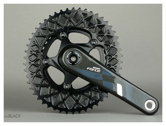AbsoluteBlack Premium Oval Kettenblatt 110/5 Lochkreis für Sram 11 V Grau