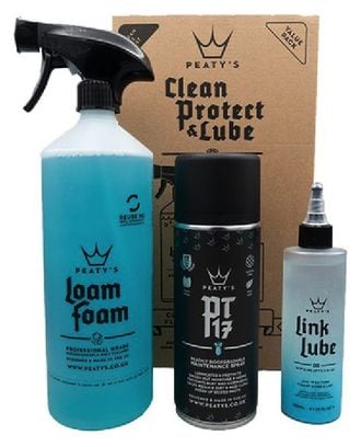 Peaty's Cleaning Kit: Link / Loam Foam / 1L Spray PT17 / Link Lube