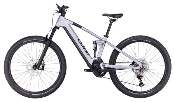 VTT Électrique Tout-Suspendu Cube Stereo Hybrid 120 Race 750 Shimano Deore/XT 12V 750 Wh 27.5'' Argent Polar