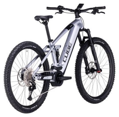 Cube Stereo Hybrid 120 Race 750 Elektrisch Volledig Geveerd MTB Shimano Deore/XT 12S 750 Wh 27.5'' Polair Zilver 2023