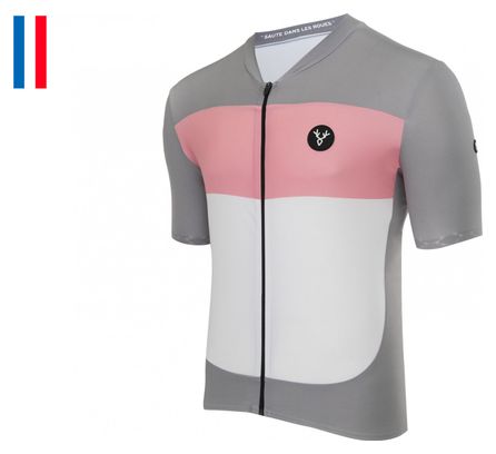 Gereviseerd product - LeBram Eze Short Sleeve Jersey Grijs Roze Fitted XL