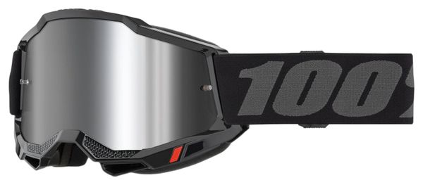 100% Accuri 2 Junior Mountain Bike Goggles - Black - Silver Mirror