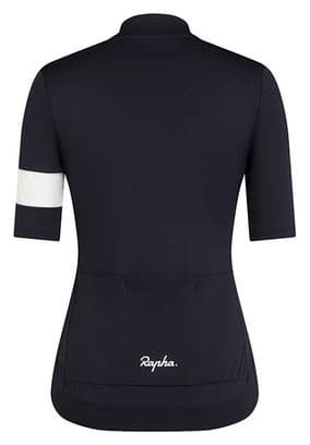 Maillot Rapha Core Jersey Noir/Blanc Femme