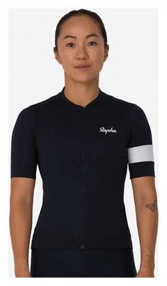 Maillot Rapha Core Jersey Noir/Blanc Femme