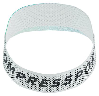 Compressport Pro Racing-vizier Wit/Blauw/Groen
