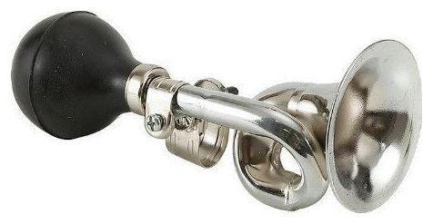 SONNETTE TIMBRE POUET-POUET CHROME BUGLE.