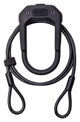 Hiplok DX Plus U-lock + 2 m of Cable Black