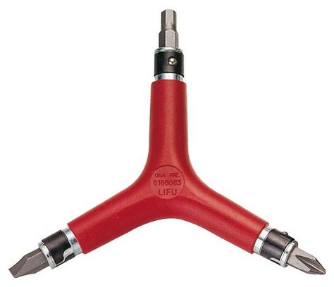 Clé en étoile 6 en 1 : Allen 3/4/5/6 + tournevis cruciforme + tournevis plat IceToolz 74A1