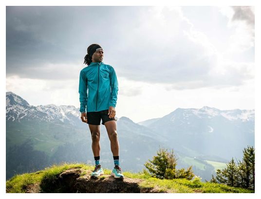 Veste Compressport Hurricane Waterproof 10/10 Jacket Bleu