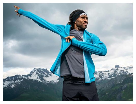 Veste Compressport Hurricane Waterproof 10/10 Jacket Bleu