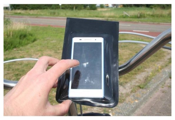 Etui pour téléphone portable vélo noir imperméable à l'eau