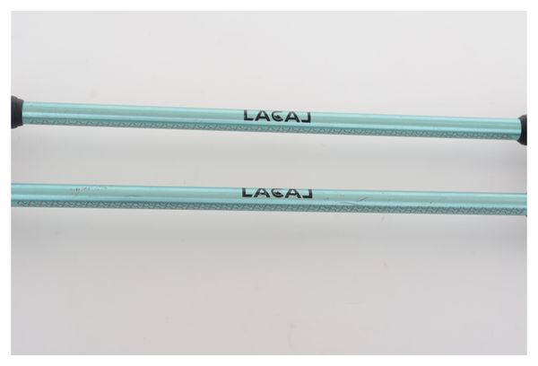 Wiederaufbereitetes Produkt - Paar Lacal Quick stick compact alu Wanderstöcke Blau