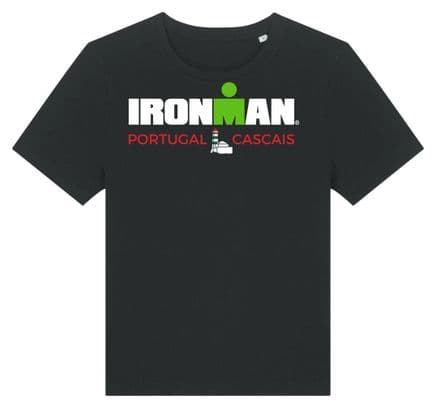 Dames Ironman Portugal-Cascais Zwart Korte Mouw T-Shirt