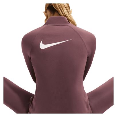 Haut 1/2 Zip Nike Tempo Swoosh Run Rose Femme