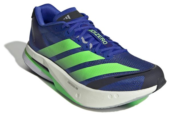 Chaussures Running adidas Adizero Boston 13 Bleu/Vert Homme