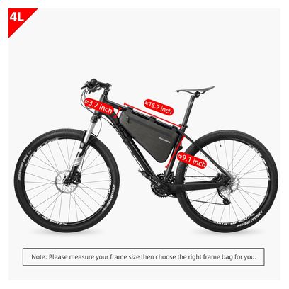 Sacoche de cadre de vélo étanche ROCKBROS 4L