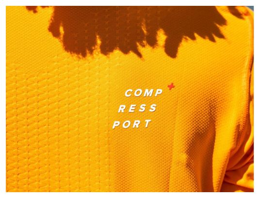 Compressport Performance Kurzarmshirt Orange/Blau