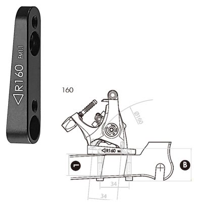Adaptateur de Frein BBB PowerMount PM-PM 180mm - 203mm Noir