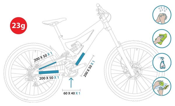 Kit de protección CLEARPROTECT Pack Invisible Bike Xtrem