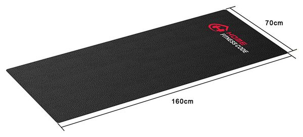 Tapis de protection fitness anti-dérapant équipement sport sol Noir
