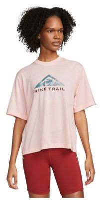 Nike Dri-Fit Trail T-Shirt Dames Roze