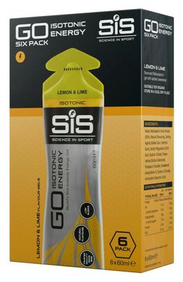 Gels énergétiques SIS Go Isotonic Energy Citron/Citron Vert - 6x60ml