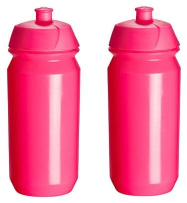 2 x Bidons - 500 ml - Rose flashy Pink