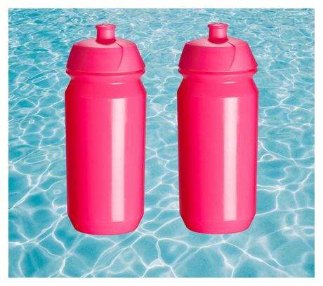 2 x Bidons - 500 ml - Rose flashy Pink