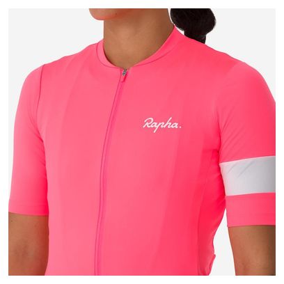 Maglia Rapha Core Donna Rosa/Bianco
