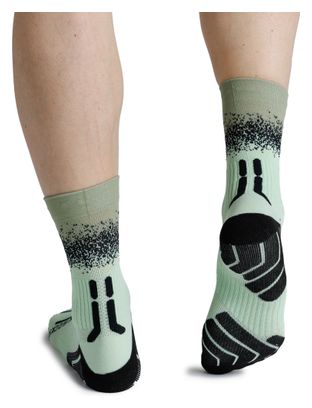 Chaussettes X-Socks Trailrun Terraskin Perform Crew Vert/Noir