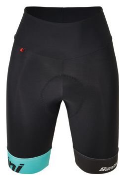 Pantalones cortos para mujer Santini x IronMan Ikaika Negro/Turquesa
