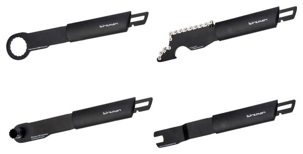 BIRZMAN 4 Clés spécifiques CASSETTE PEDALE ROUE LIBRE (Gear plus) Noir