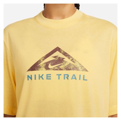 Camiseta de trail Nike Dri-Fit Mujer Amarillo